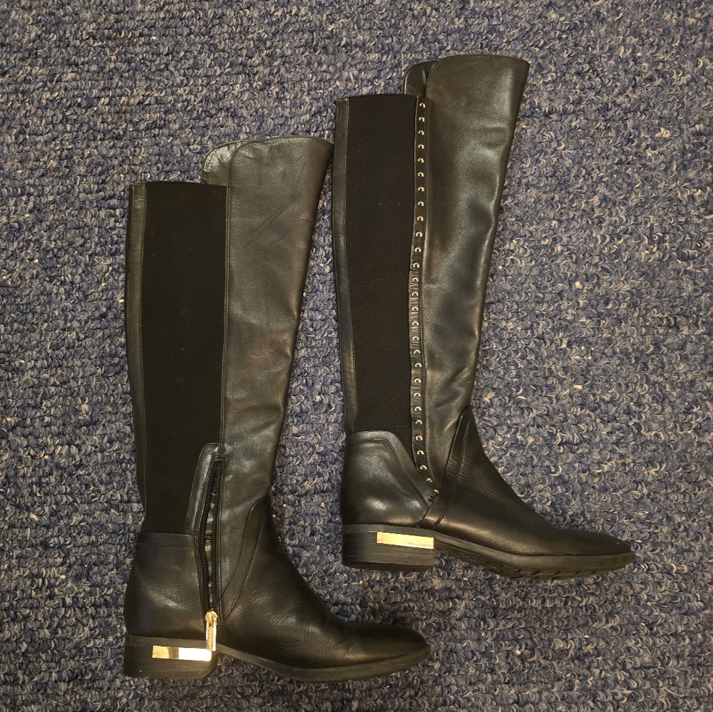 Vince Camuto Black Knee Boots